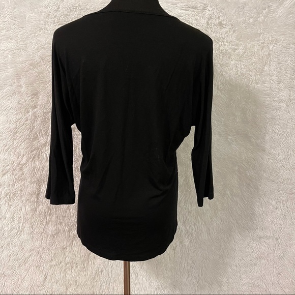 Chico's Women's Velvet Front Half Sleeve Shirt - Picture 7 of 9